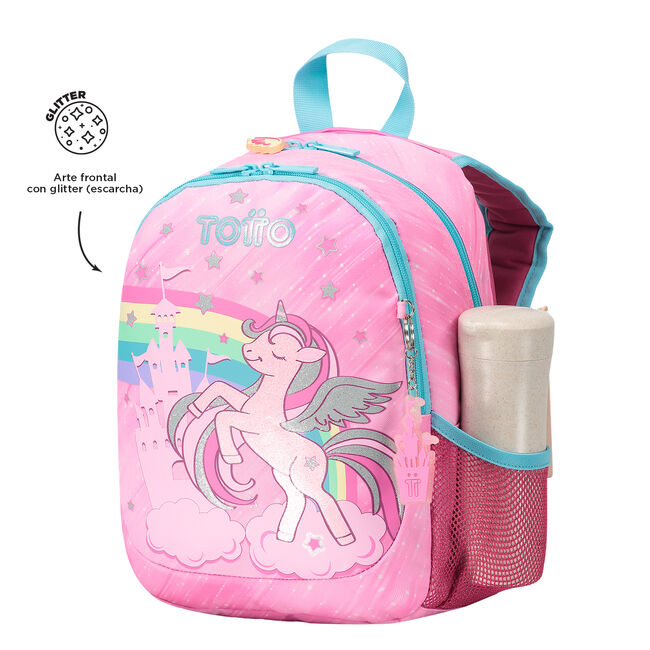 Mochila escolar pequeña de fantasía y unicornio - Fantasy image number null