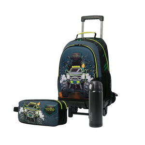 Pack Infantil Monster Race X3 | Mochila de ruedas + 2 accesorios