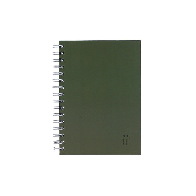 Cuaderno A5 tapa forrada verde oscuro
