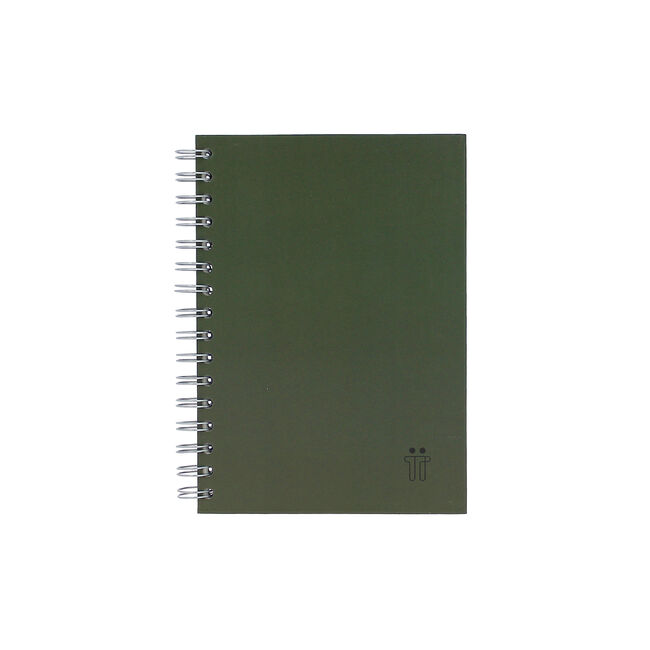 Cuaderno A5 tapa forrada verde oscuro image number null