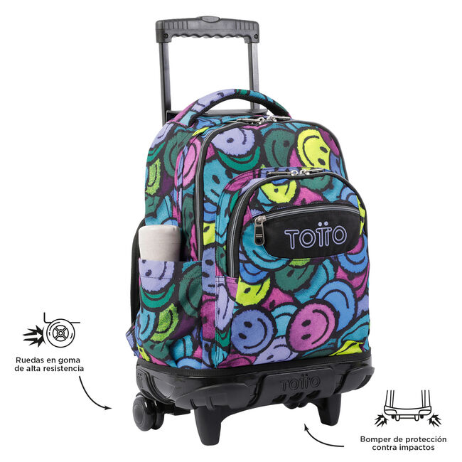 Mochila escolar con ruedas emojis - Renglones image number null