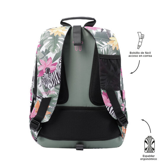Mochila Acuareles - Tropical Cebras image number 4