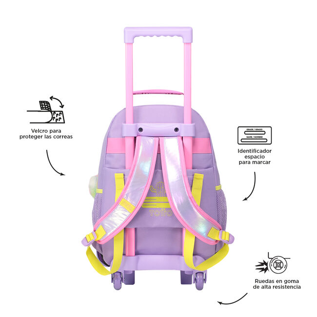 Mochila escolar con ruedas mediana de emojis - Emojy image number null