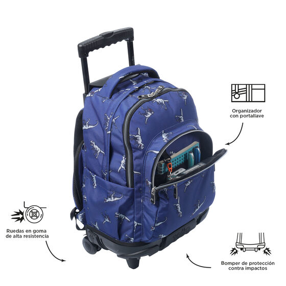 Mochila Renglones - Dinosaurs Blue image number 5