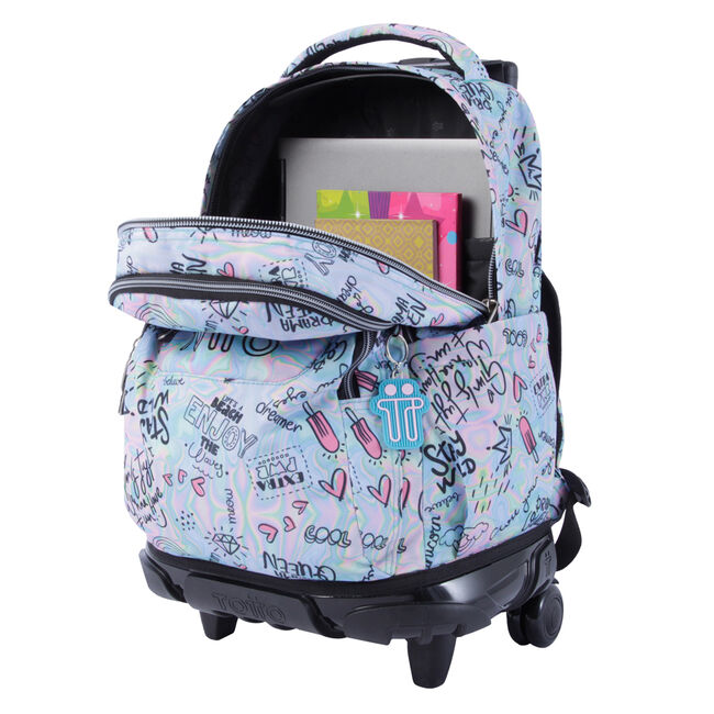 Mochila escolar con ruedas rainbow party - Renglones image number null