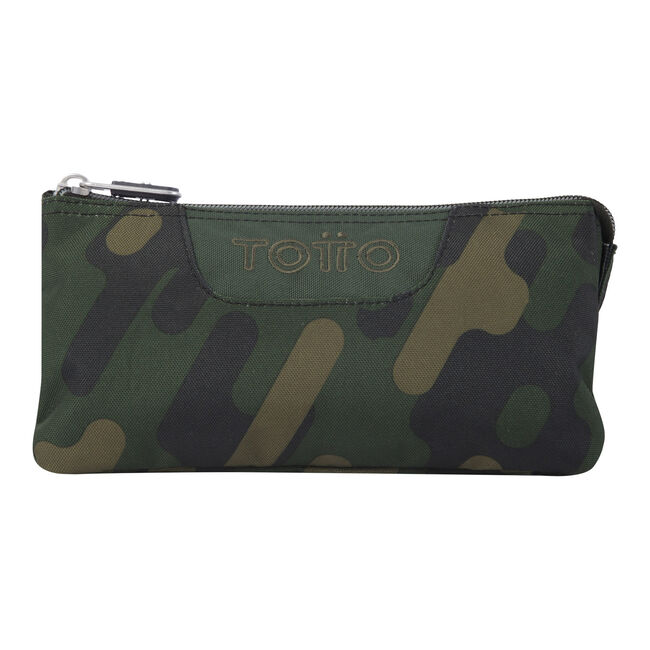 Estuche escolar tres compartimentos verde camuflaje - Tablero image number null