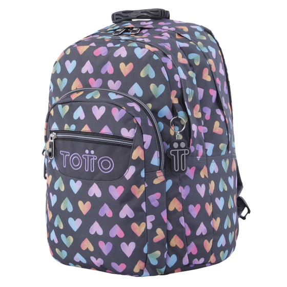 Mochila escolar Lápiz - Corazones de colores image number 2