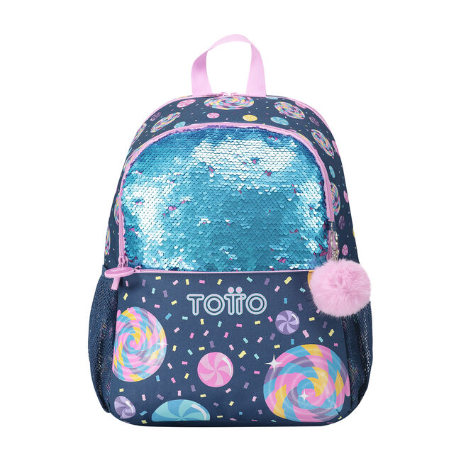 Mochila escolar de dulces y piruletas - Sweet Candy AZUL Totto .es