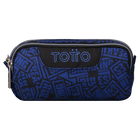 Estuche escolar dos compartimentos azul y letras Sobre image number 1