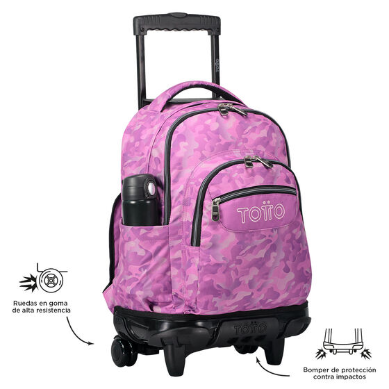 Mochila Renglones - Camuflaje rosa image number 7