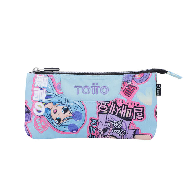 Estuche escolar tres compartimentos Anime Girls - Tablero