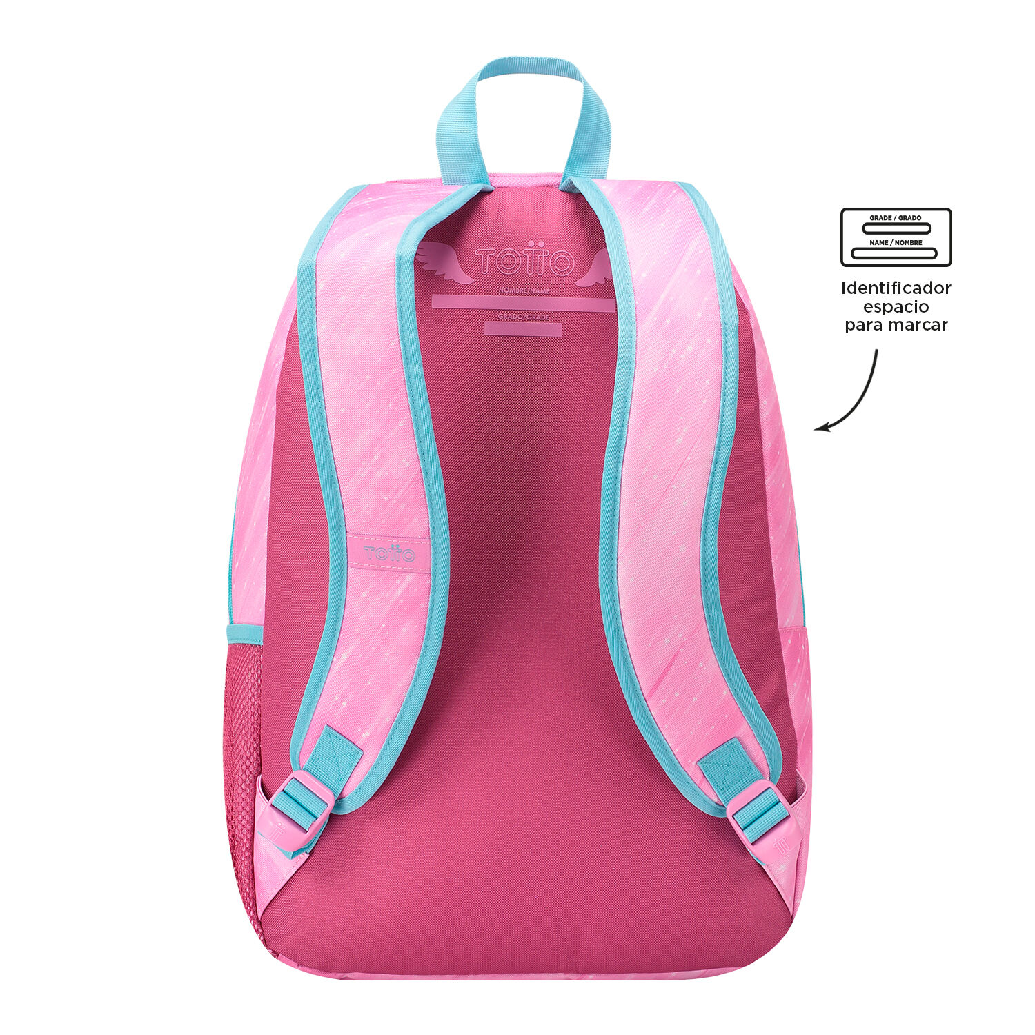 Mochila escolar grande de fantas a y unicornio Fantasy Rosa