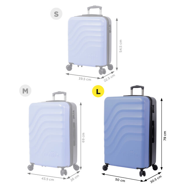 Maleta trolley grande color azul - Bazy + image number null