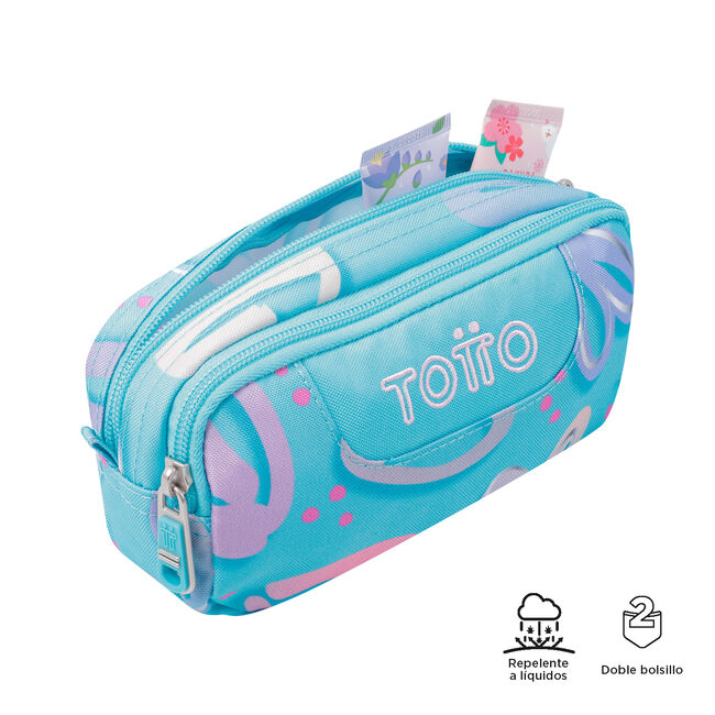 Estuche escolar dos compartimentos corazones pintados - Sobre image number null