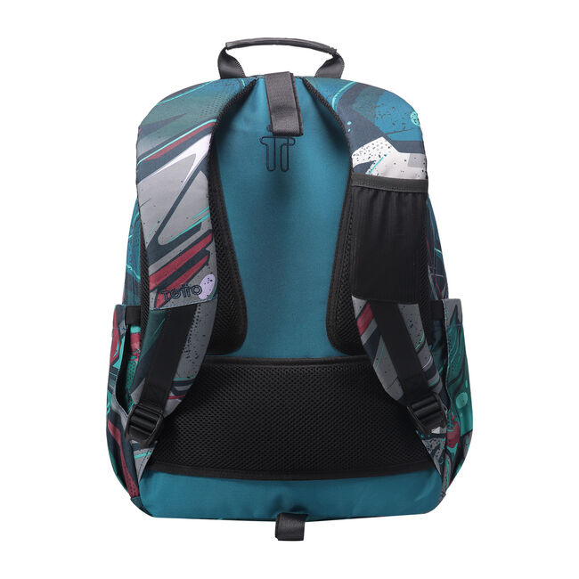 Mochila escolar adaptable a carro lienzo  eco-friendly - Acuareles image number null