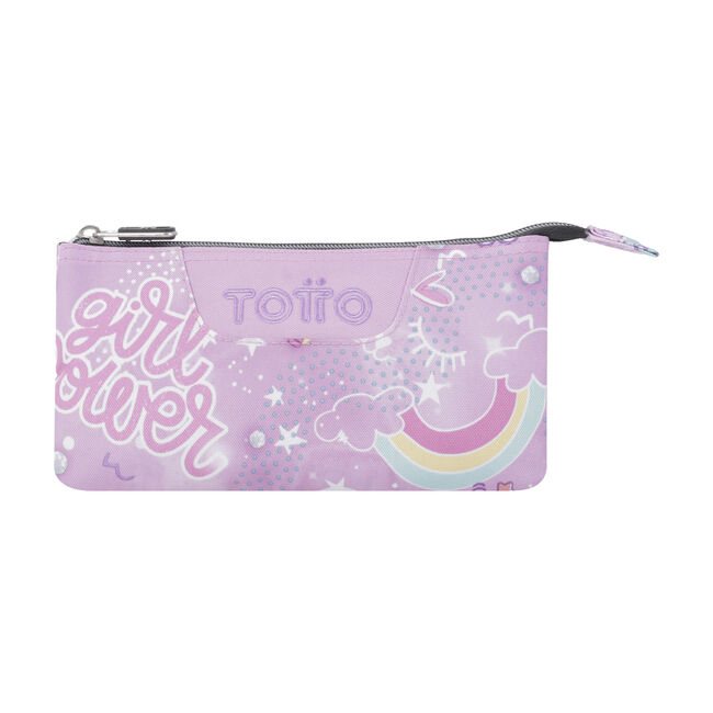 Estuche escolar tres compartimentos rosa positive world - Tablero image number null