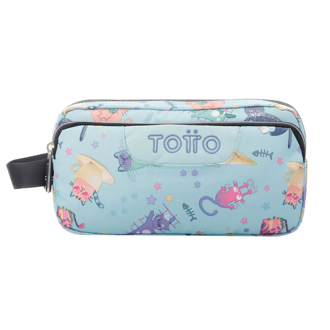 Estuche tres compartimentos azul y - Agapec - Azul |