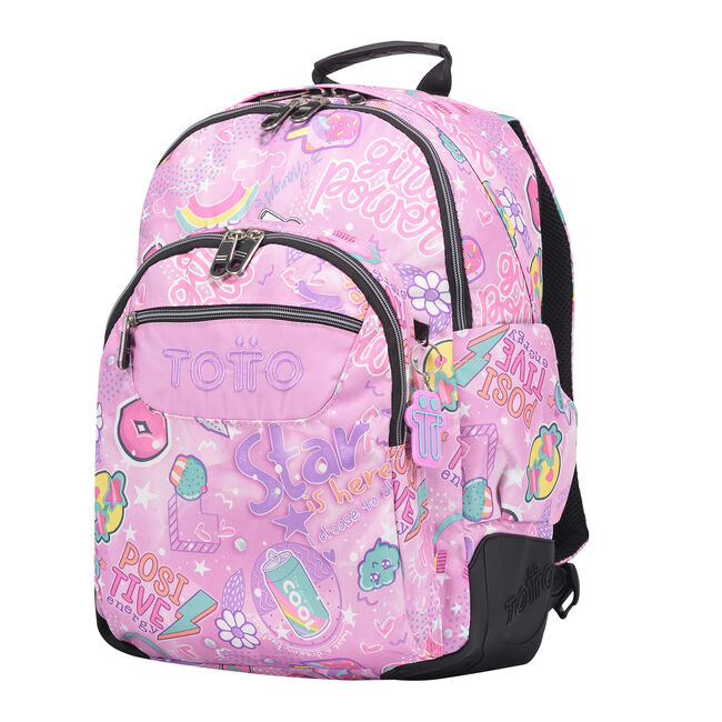 Mochila escolar rosa positive world - Crayoles image number null