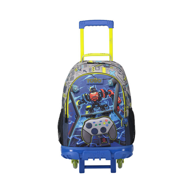 Mochila escolar con ruedas grande de videojuegos - Monark