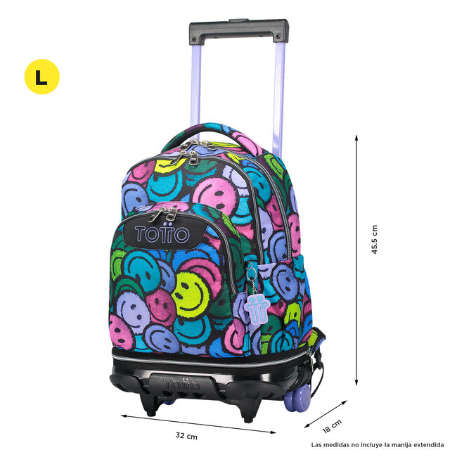 Mochila escolar ruedas desmontable emojis - Tiza image number null