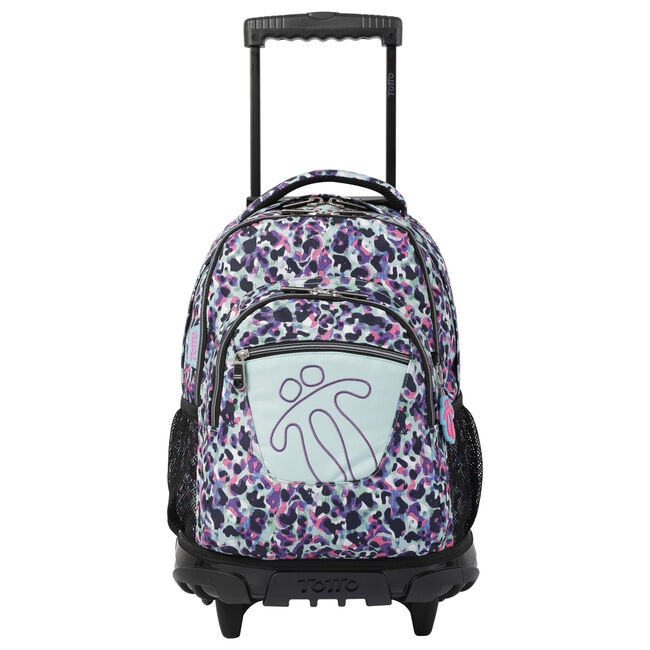 Mochila escolar con ruedas Renglones Azul | Totto.es