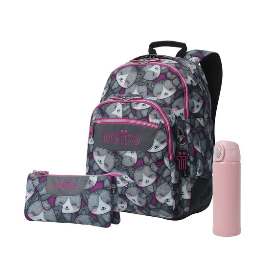 Pack Escolar Kitten Rose X3 | Mochila + 2 accesorios image number 1