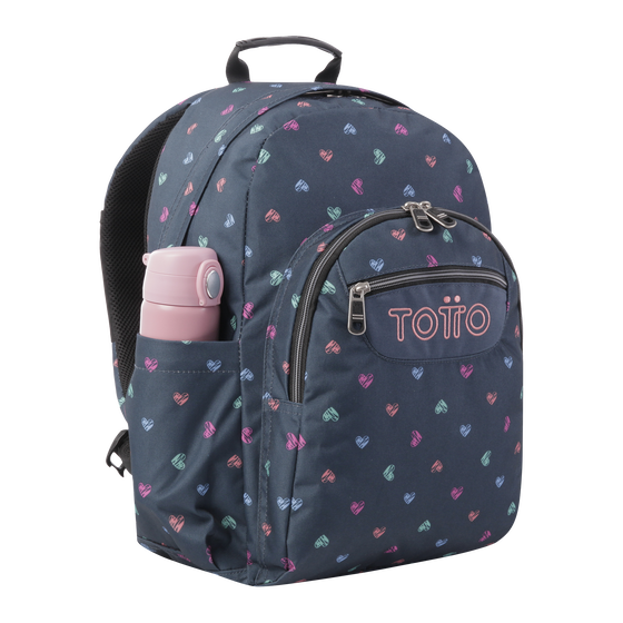 Mochila Acuareles - Estampado corazones image number 6