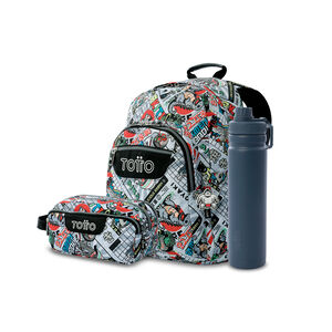 Pack Escolar Ramen X3 | Mochila adaptable + 2 accesorios