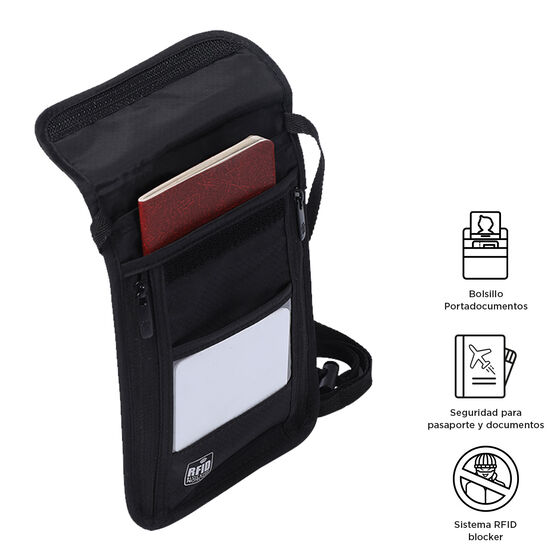 Porta Pasaporte Hang - Black image number 3