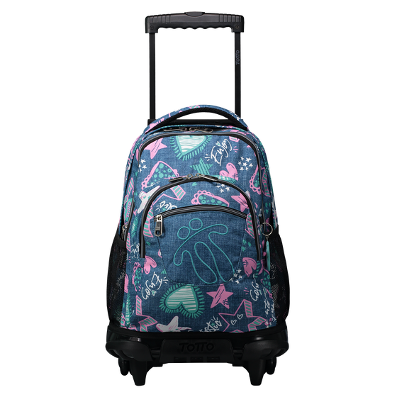 Mochila escolar con ruedas Renglones - 9FN image number 1