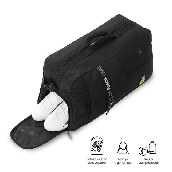 Bolsa de viaje mediana Real Madrid - Negro image number 6