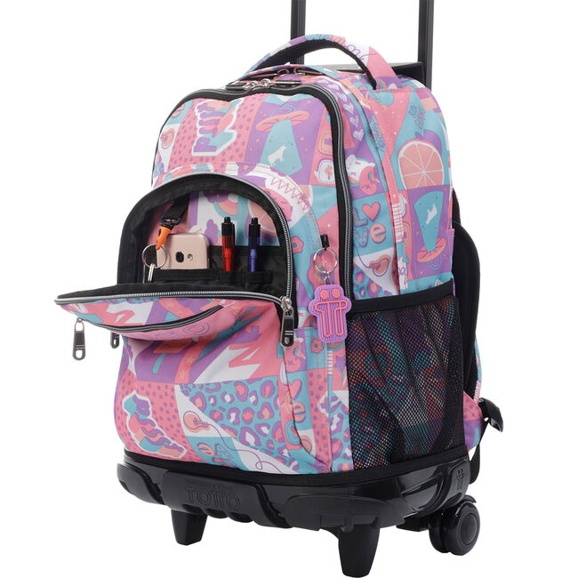 Acelerar ejemplo laberinto Mochila escolar con ruedas helados y frutas - Renglones - MULTICOLOR | Totto .es