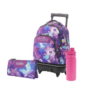 Pack Escolar Star Butterfly X3 | Mochila de ruedas desmontable + 2 accesorios