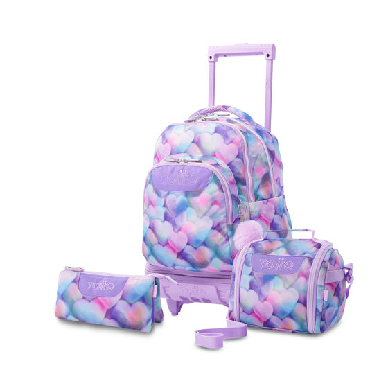 Pack Escolar Kory X3 | Mochila de ruedas desmontable + 2 accesorios image number 1