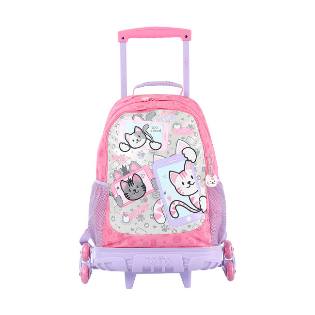Mochila infantil triple rueda grande - Selfie Cat