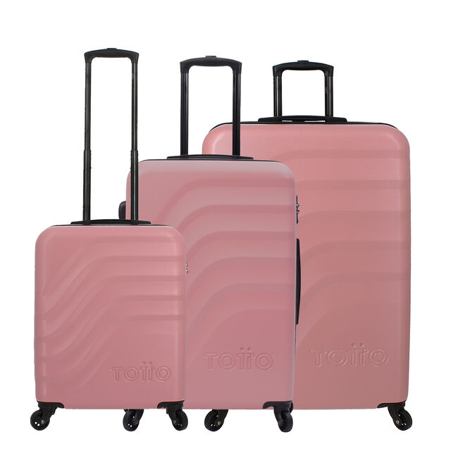 Set 3 maletas Bazy color rosa