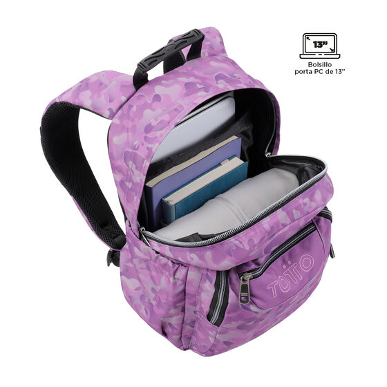 Mochila Gommas - Camuflaje rosa image number 5