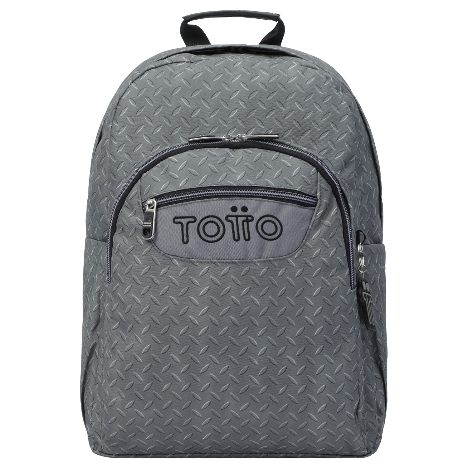 Mochila escolar adaptable a carro gris met lico Acuareles Gris