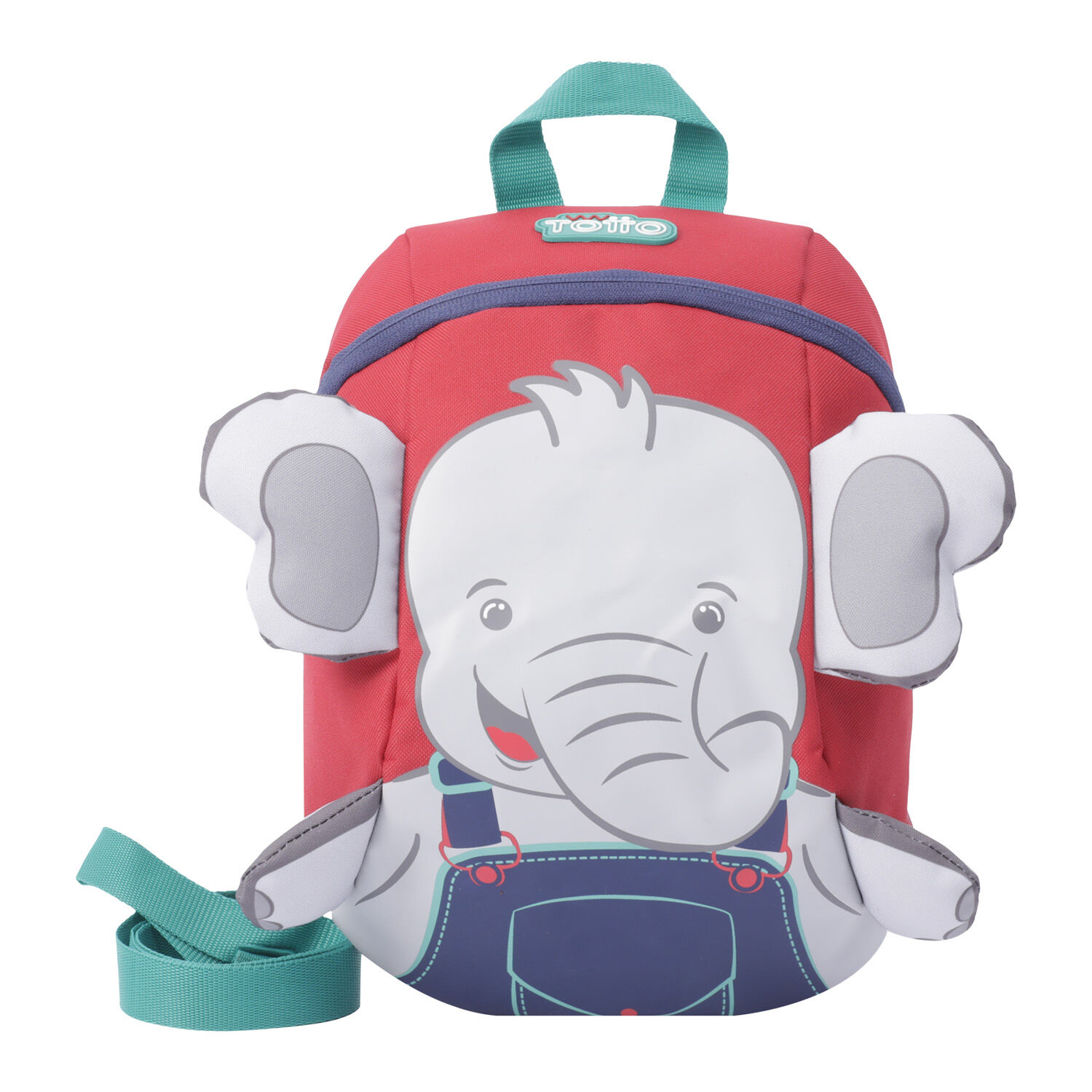 Mochila infantil estampado elefante Cornejo Rojo Totto.es