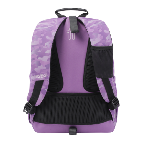 Mochila Acuareles Camuflaje rosa Rosa Totto.es