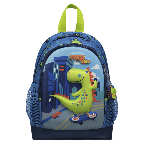 Mochila escolar pequena Little Dino Azul Totto.es