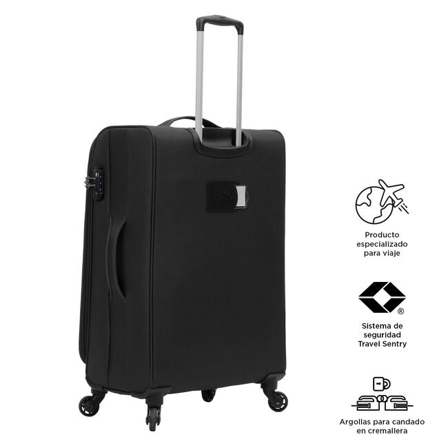 Maleta blanda eco-friendly de mediana negro - Travel Lite image number null