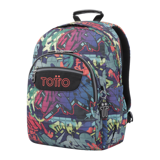 Mochila Acuareles Graffiti Multicolor Totto.es