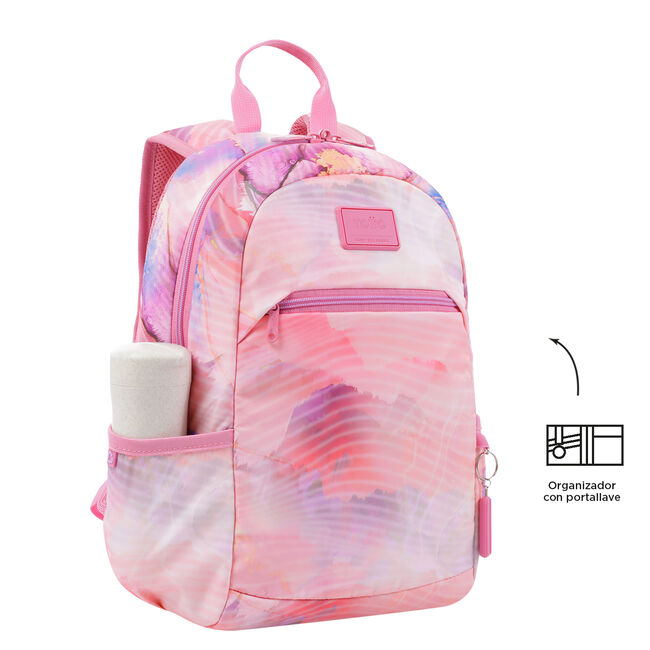 Mochila juvenil Eco-Friendly con estampado rosa - Tracer 1 image number null