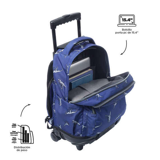 Mochila Renglones - Dinosaurs Blue image number 4