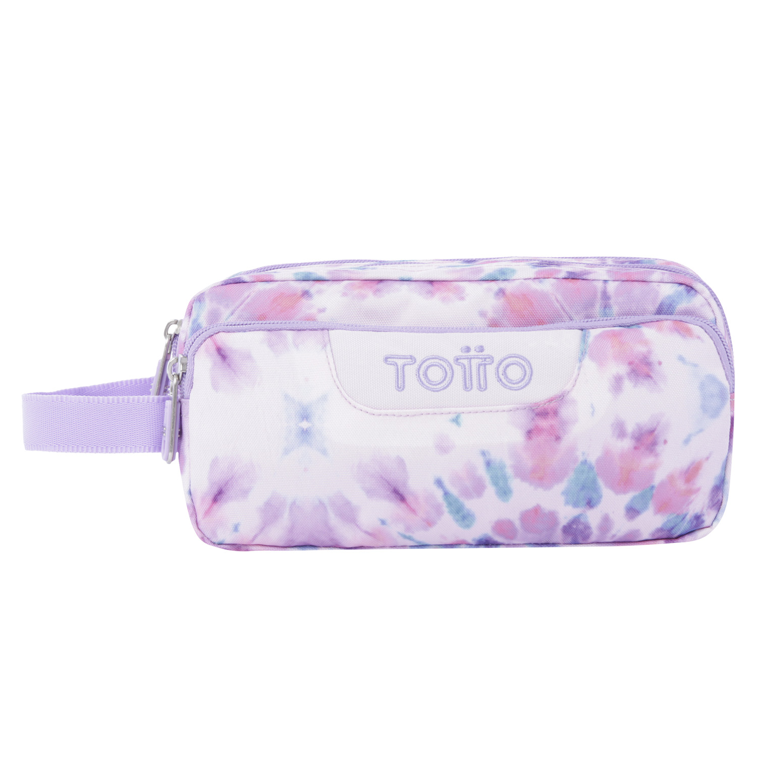 Estuche escolar tres compartimentos rosa tye dye - Agapec