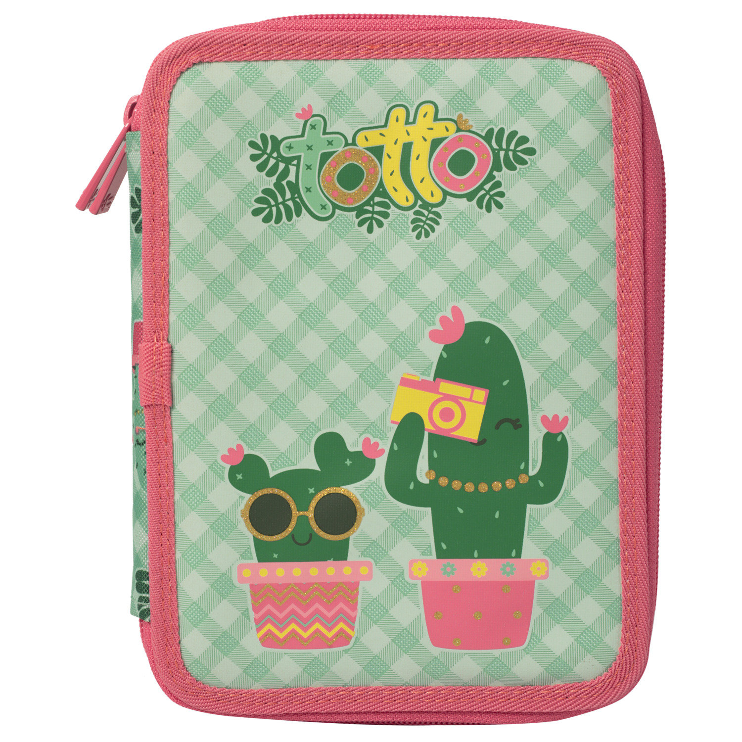 Estuche escolar dos compartimentos - Lovely Cactus