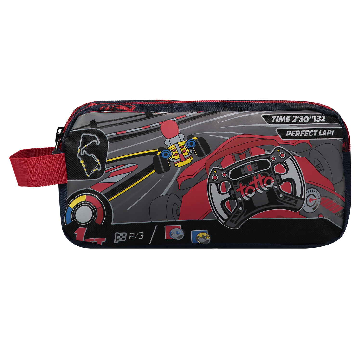 Estuche escolar dos compartimentos - Gokart