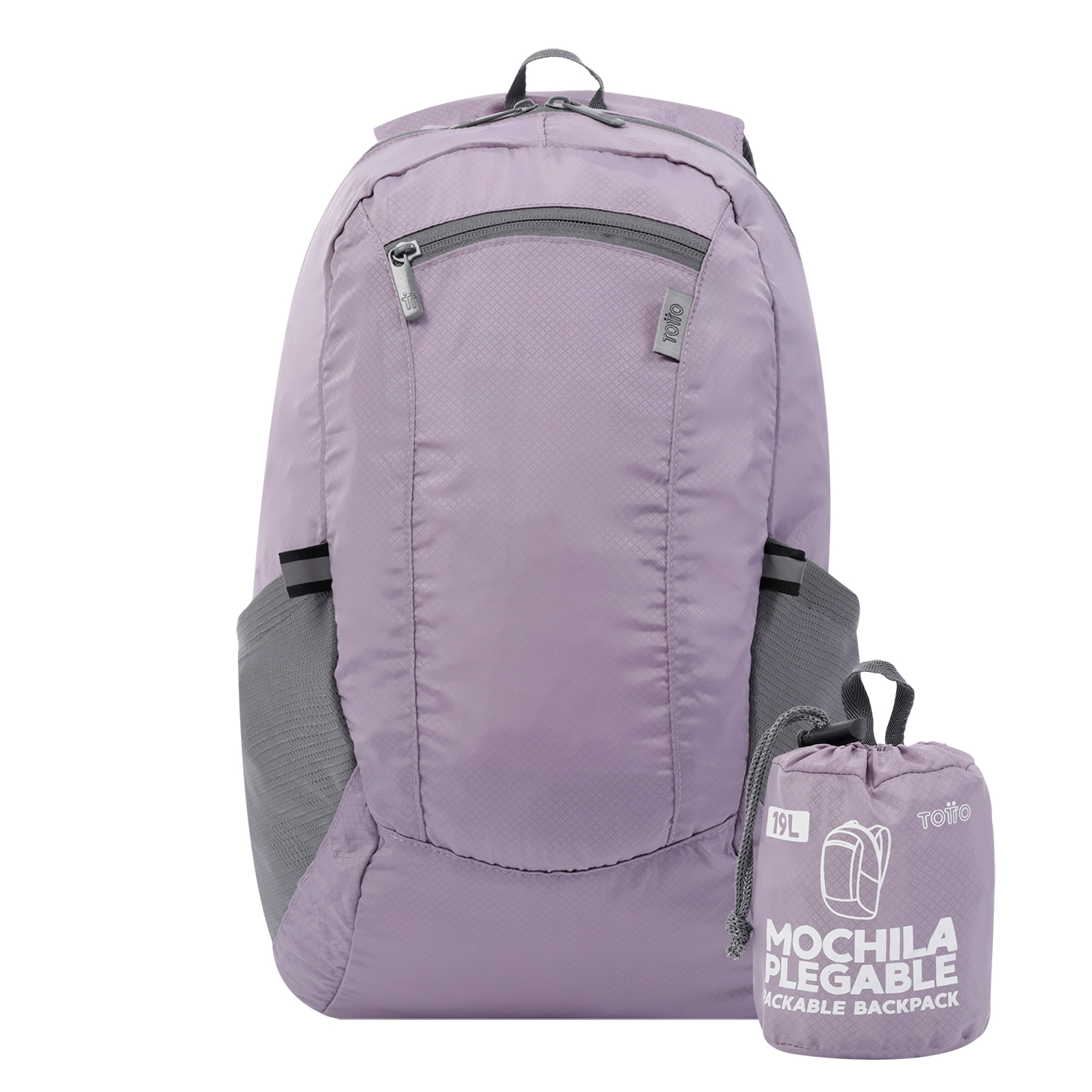 Mochila plegable color morado - Troker