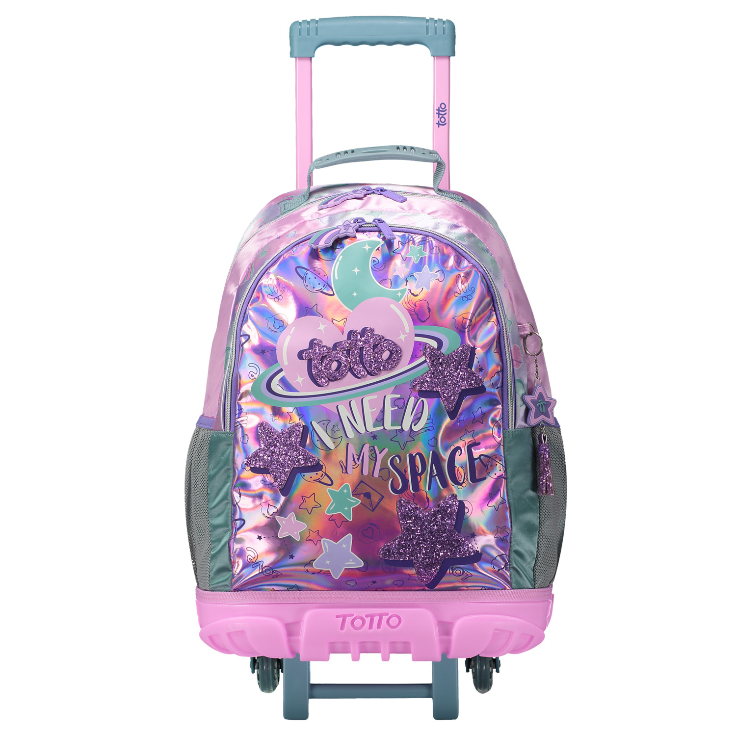 Mochila escolar con ruedas grande - Pastel Galaxy